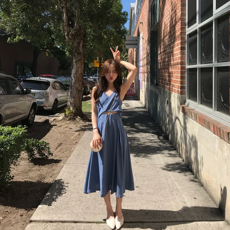 

French Retro Midriff Outfit Sexy Dress Super Mori Fairy Dress Chic Gentle White Suspender Dress for Women Summer