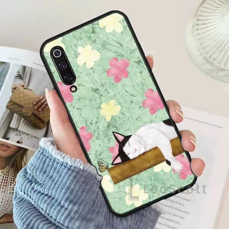 

Animal flower dog cat cute Phone Cases For Xiaomi Redmi 7 9t 9se k20 mi8 max3 lite 9 note 8 9s 10 pro