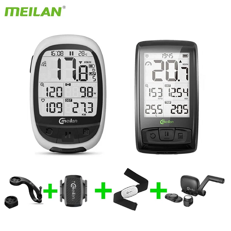 Meilan M2 M4 Wireless Bicycle Speedometer Bluetooth ANT+ Bike Computer Heart Rate Monitor Cadence Speed Sensor Cycling Stopwatch | Спорт и