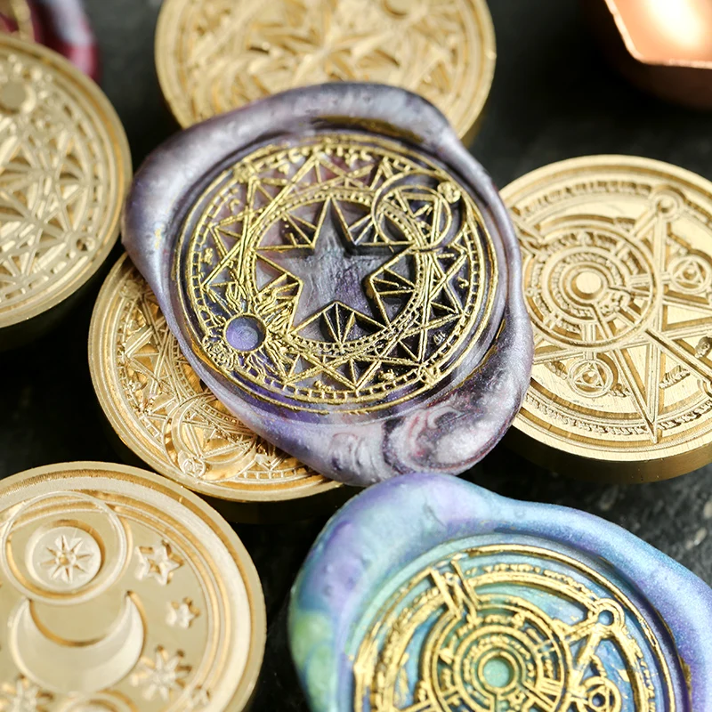 

Magic Array Fire Lacquer Seal Head Retro Fire Lacquer Sealing Wax Envelope Seal Copper Head Magic Fire Lacquer Seal Head
