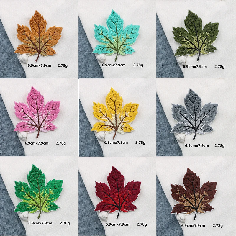 

1pc New Hot Sold Leaf Patch On Sew On Leaf Badge For Jeans Clothes Backpack Coats Cap Stickers DIY Appliques Sewing Decoration