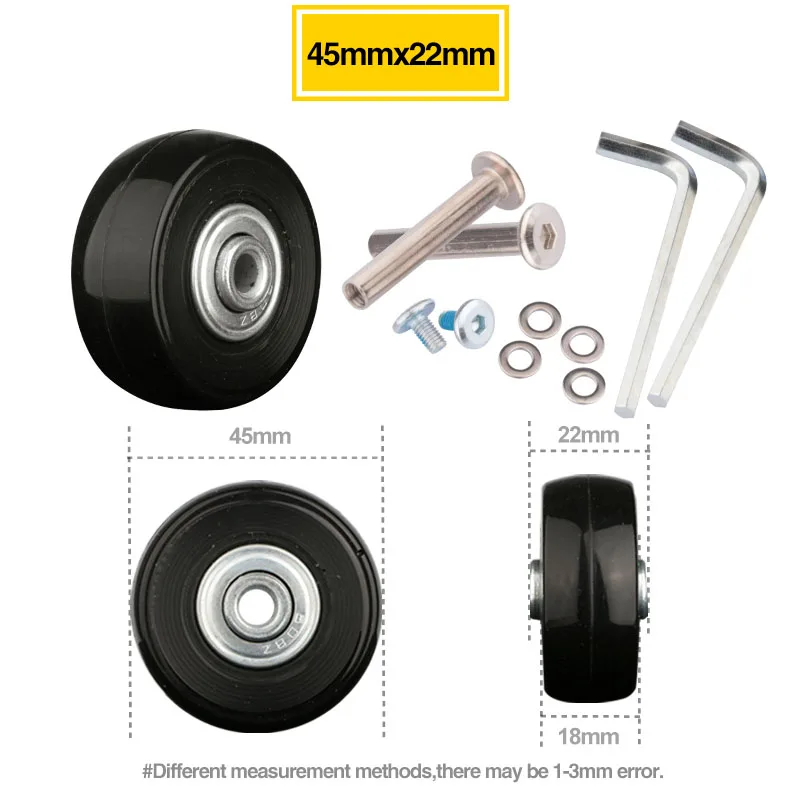 

Luggage trolley wheel accessories aircraft wheel single wheel universal wheel trolley luggage mute unicycle replacement