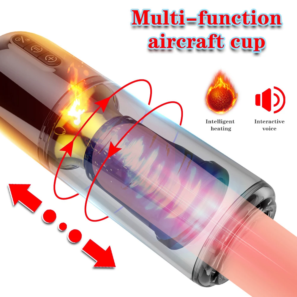 Автоматический индукционный телескопическая ротация Мужской мастурбатор Кубок
