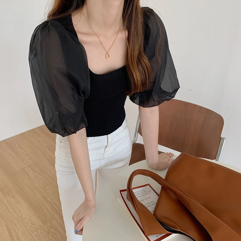 

Stowaulb Summer Short-Sleeved O-Neck Solid Knit Pullovers Basewear Chic 2021 Loose Hot Tops Casual Tee Gentle T-shirts