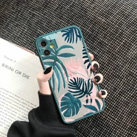 palm tree leaves plant flower phone case for iphone 11 12 13 pro max x xr xs max 6s 7 8 plus se 2020 hard back shockproof cover