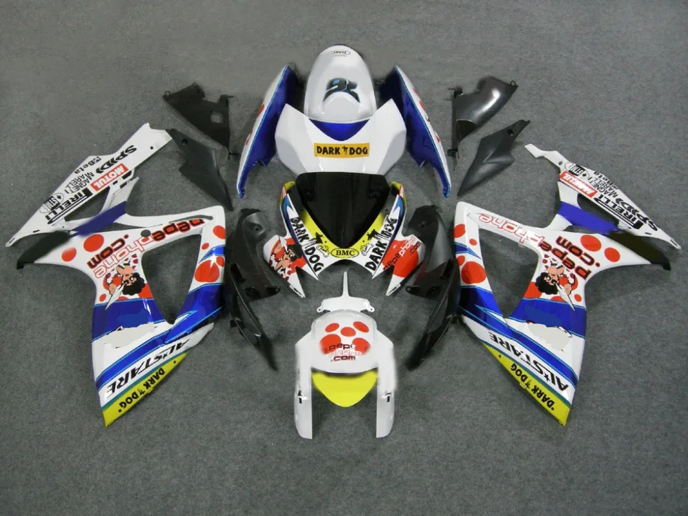 Комплект обтекателей под давлением для GSXR600 750 06 07 GSXR750 K6 2006 2007 Набор цветных +