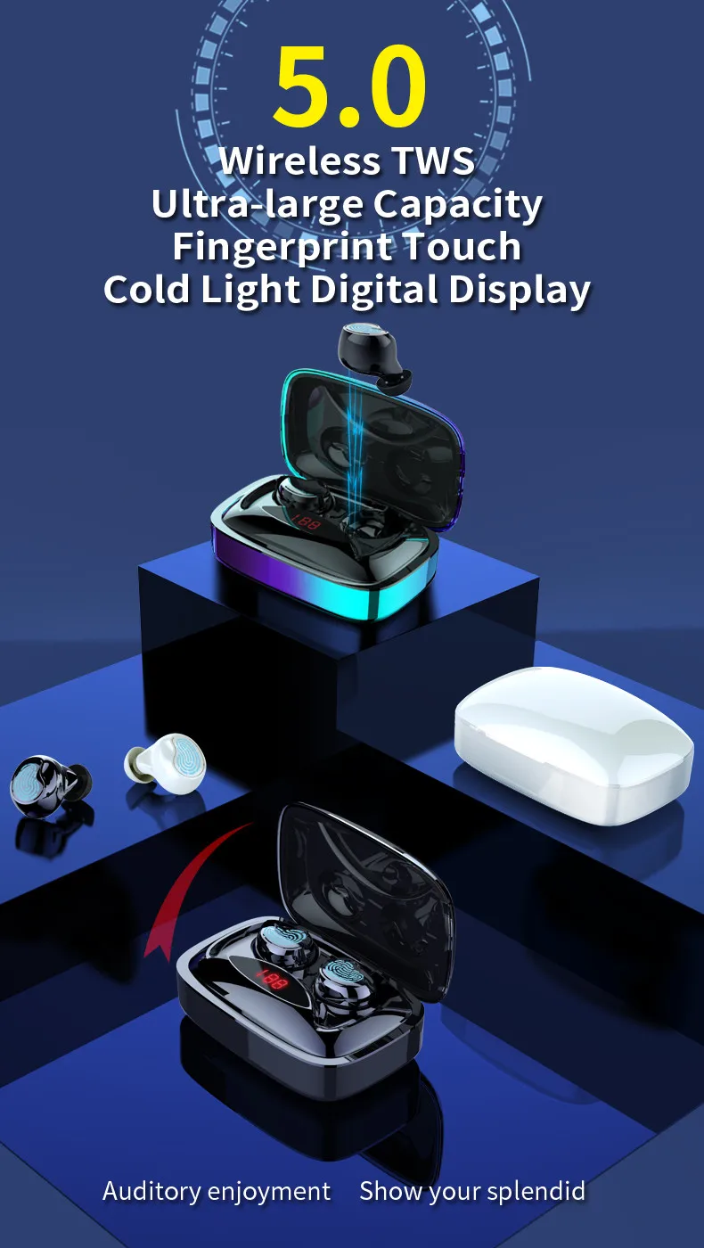 IPX7 водонепроницаемые TWS настоящие беспроводные bluetooth-наушники с HD микрофоном CVC8.0 шумоподавление HIFI двойная музыкальная игровая гарнитура