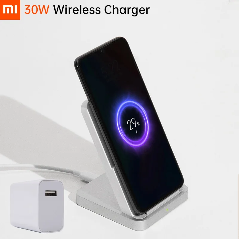 Оригинальное Беспроводное зарядное устройство Xiaomi 30 Вт Максимальная безопасная