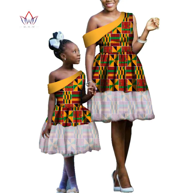 Лето 2021 африканские платья Дашики для женщин и детей африканская одежда до колен