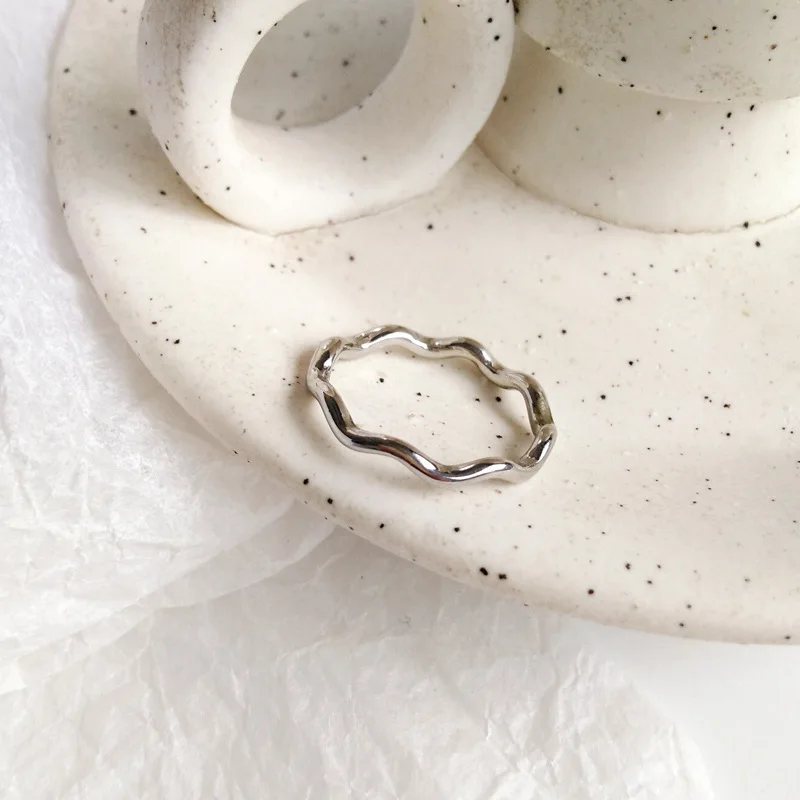 Красивое волнистое Золотое кольцо для помолвки повседневные Простые Женские