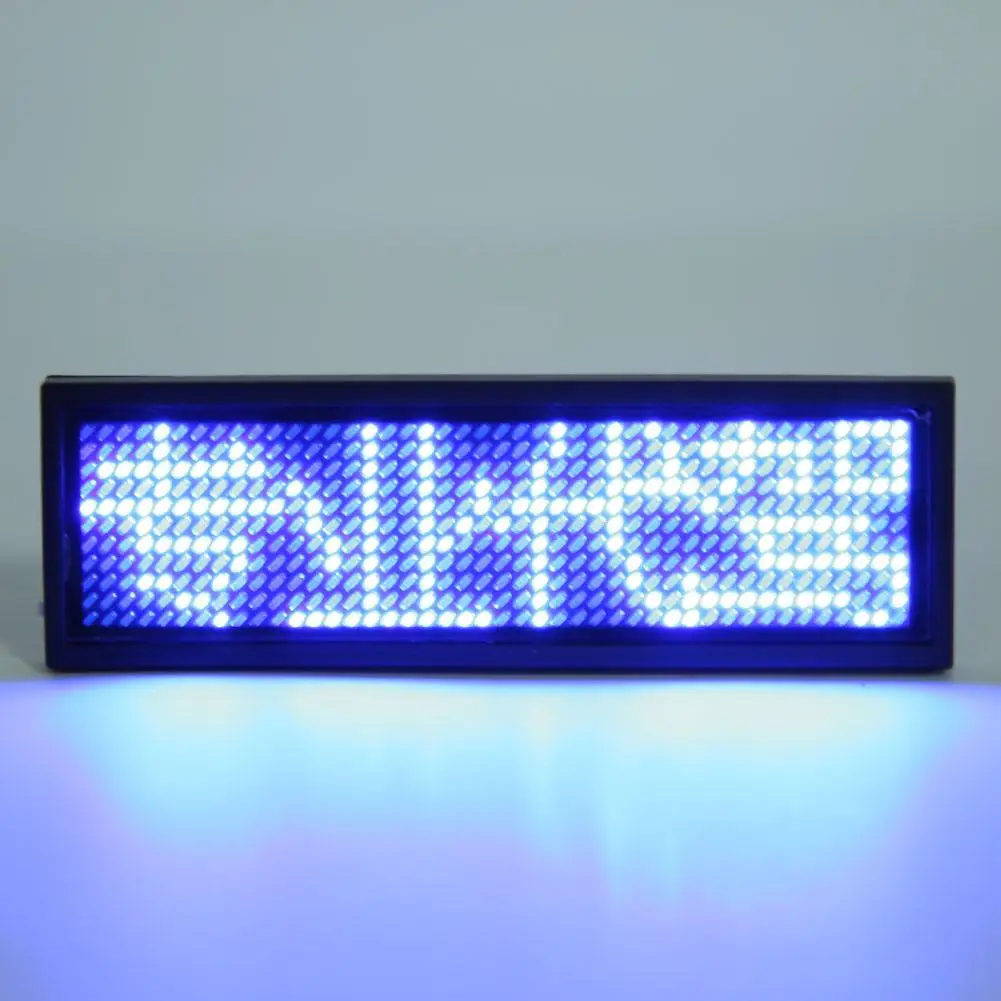 Мини светодиодный цифровой Дисплей Перезаряжаемые программируемые бейдж 15