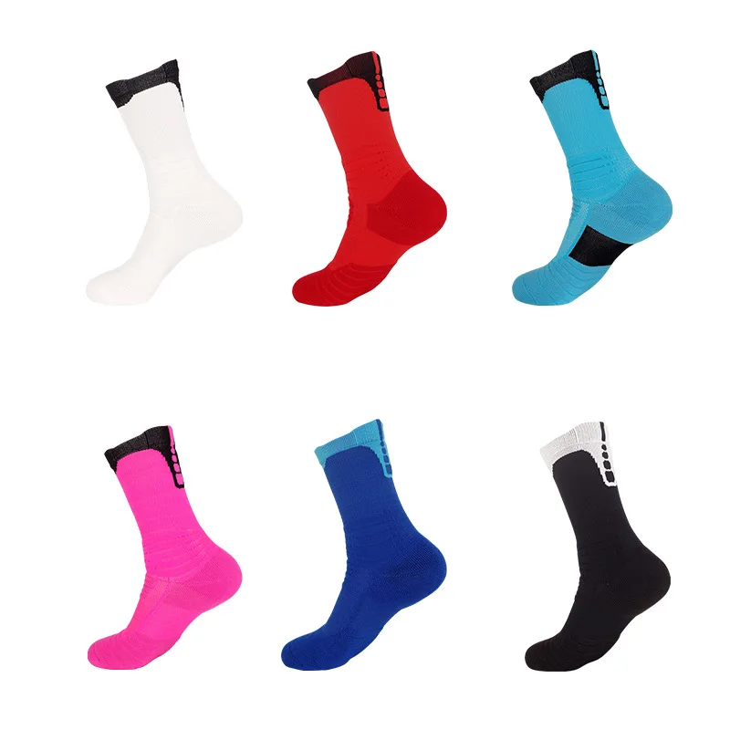 

Мужские баскетбольные носки, толстые нескользящие спортивные носки, нейлоновые дышащие Элитные Носки для баскетбола, SKH022