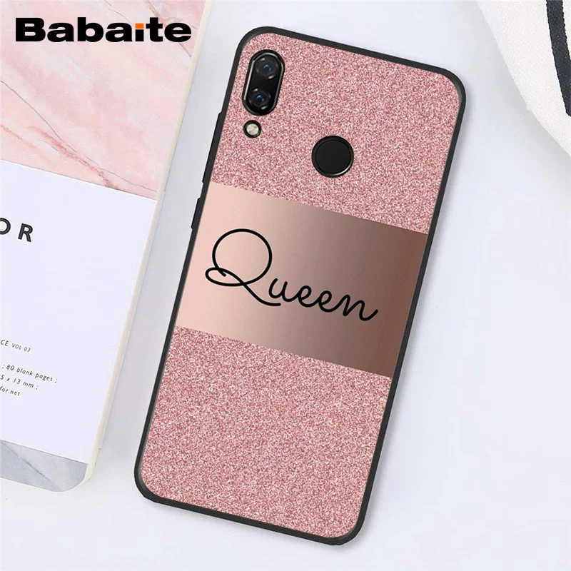 A16 Babaite Золотой Розовый Блестящий розовый Love Herat чехол для телефона для Xiaomi Redmi8 4X 6A S2 Go Redmi 5 5Plus Note4 5 7 Note8Pro - Цвет: A16