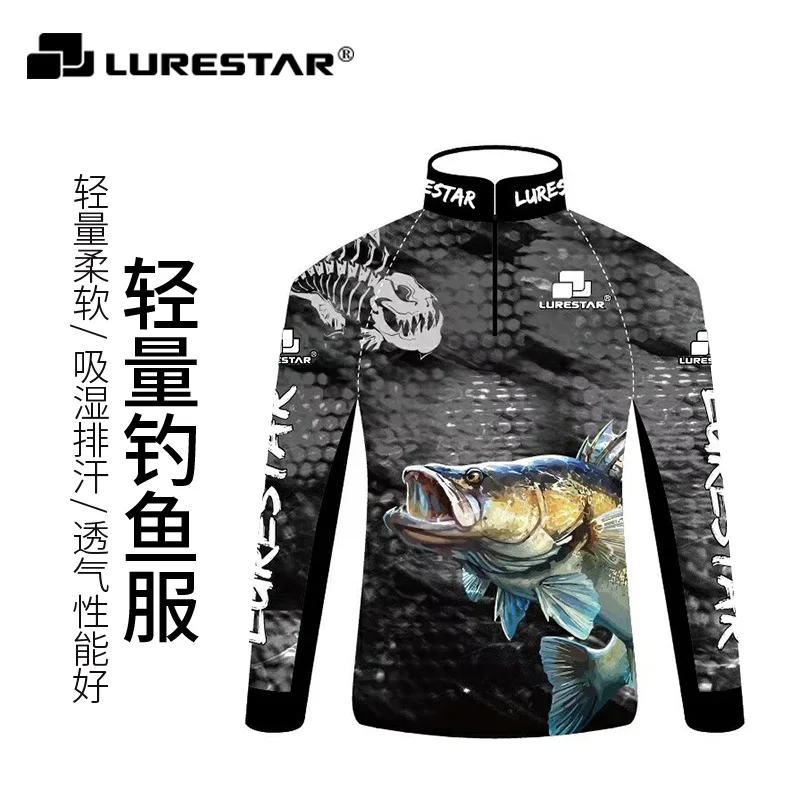 

Lurestar Fishing Clothes Lightweight Soft Sunscreen Clothing Anti-UV Jersey Long Sleeve Shirts Outdoors Waders Pesca T Shirt