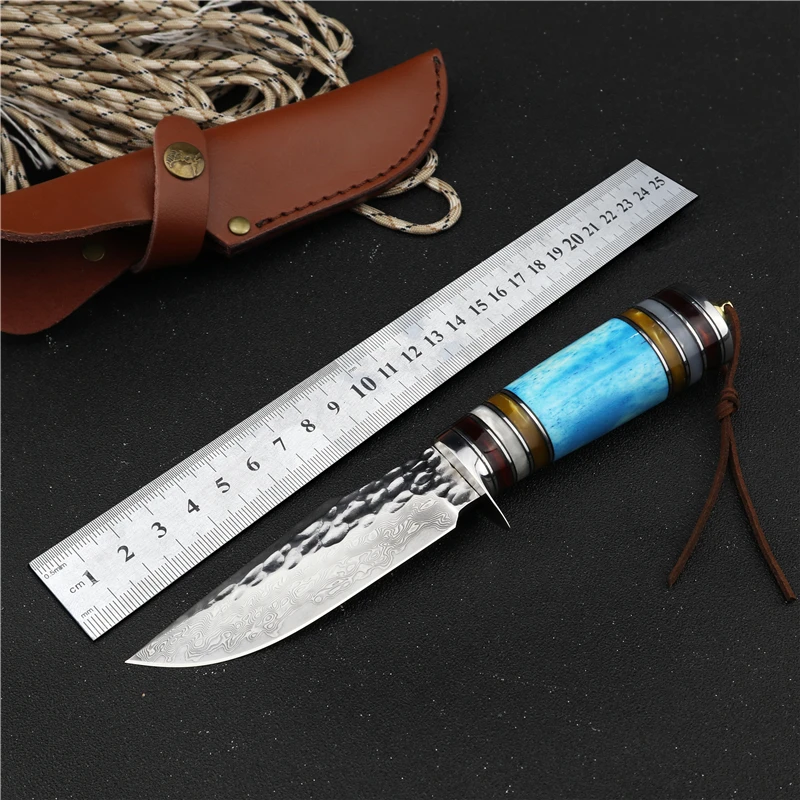 

VG10 Damascus knife EDC hunting survival tactical fixed blade knife utility tool outdoor camping knives military pocket knifes