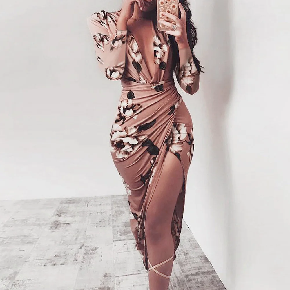 Летнее Длинное Платье Макси женское повседневное шифоновое пляжное платье с