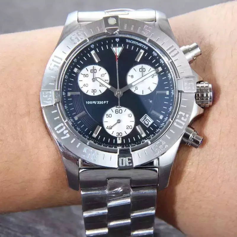 Кварцевые мужские часы с хронографом из нержавеющей стали розовым золотом от