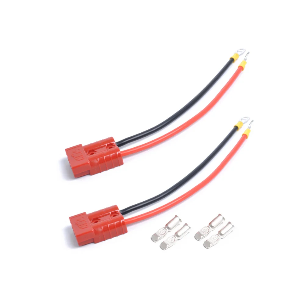 

One Pair 50A 600V Quick Connection Power Connectors with 25cm Cables for Solar Panels Dual Battery Systems Caravans Trailer 4WD