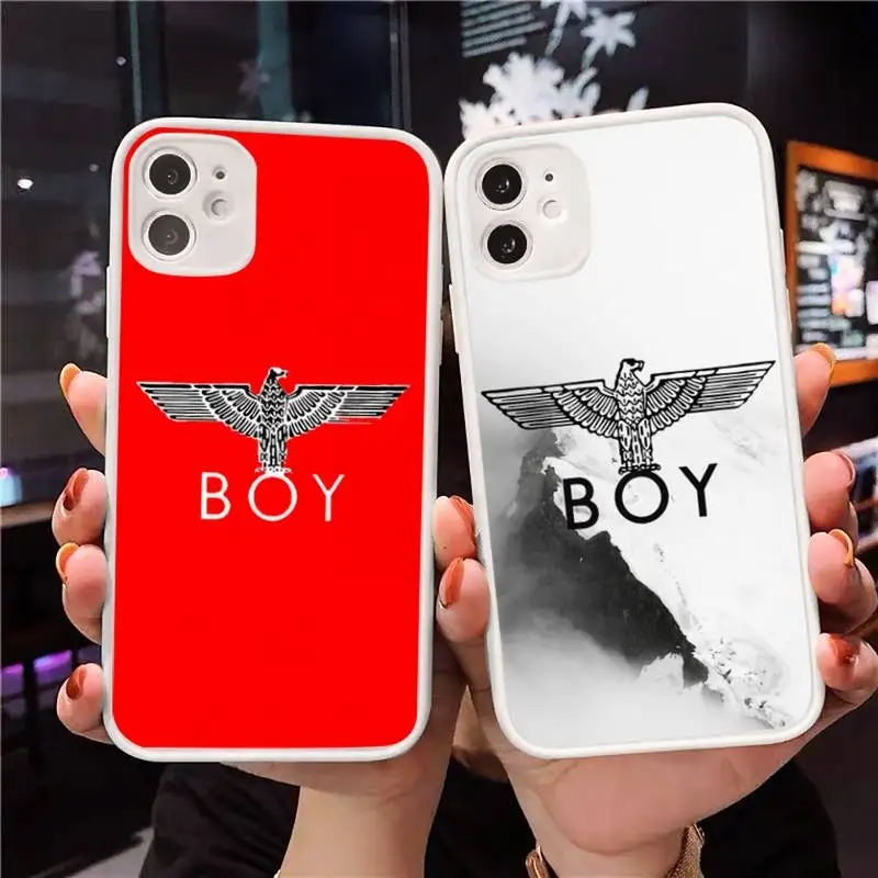 

boy london luxury fashion Phone Cases Matte Transparent for iPhone 7 8 11 12 s mini pro X XS XR MAX Plus cover funda shell