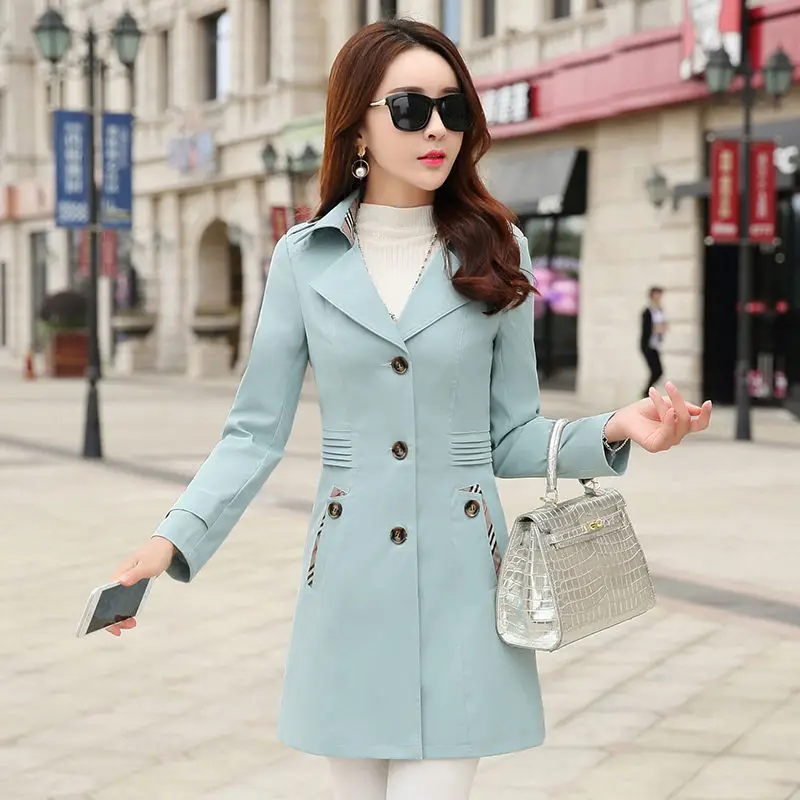 

[With Inner Lining] Autumn New Short Short Windbreaker Women's Mid-size Large Size Slim Casual Casual Slim Temperament Jacket