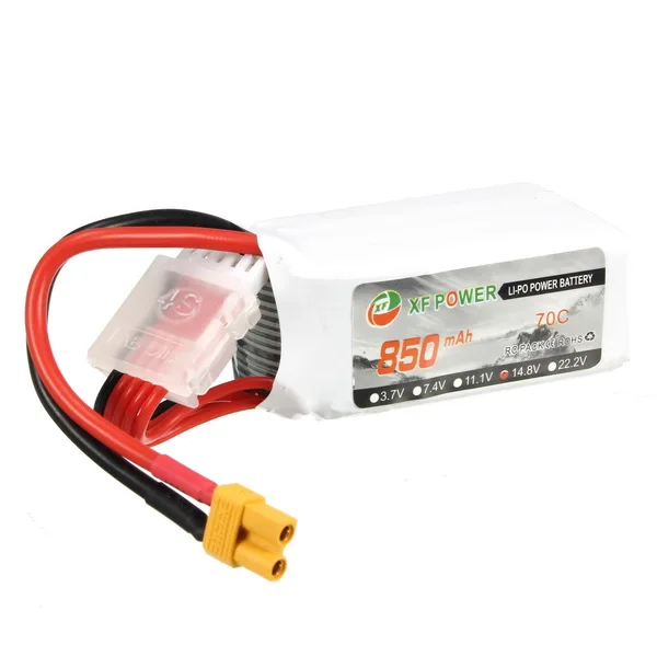 4 шт. Lipo аккумулятор XF Power 14 8 в 850 мАч разъем XT30 для RC FPV Racing Drone Quadcopter iFlight Green Hornet