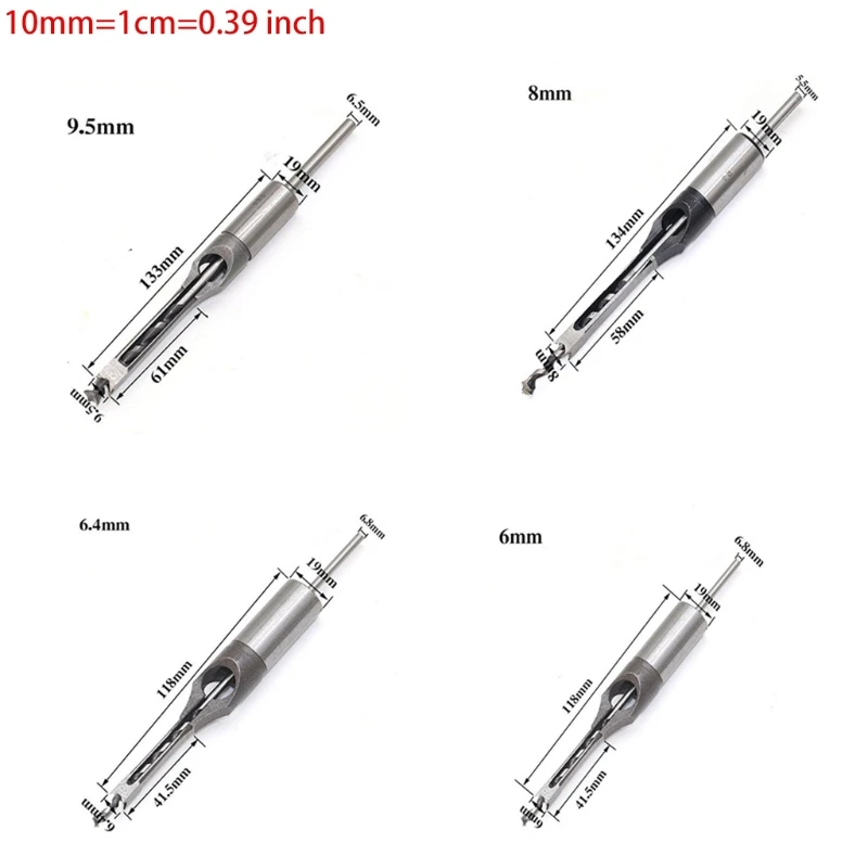 

Woodworker Square Hole Drill Bits Woodworking Mortiser Square Drill Bits