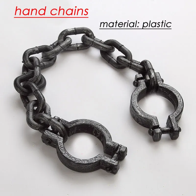 hand chains Umorden карнавальные вечерние костюмы пленника на Хэллоуин для мужчин и женщин для пары взрослых, косплей заключенного, Необычные платья - Цвет: hand chains