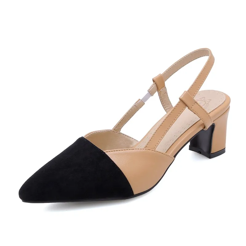 Сандалии женские на высоком каблуке босоножки с закрытым носком заостренный