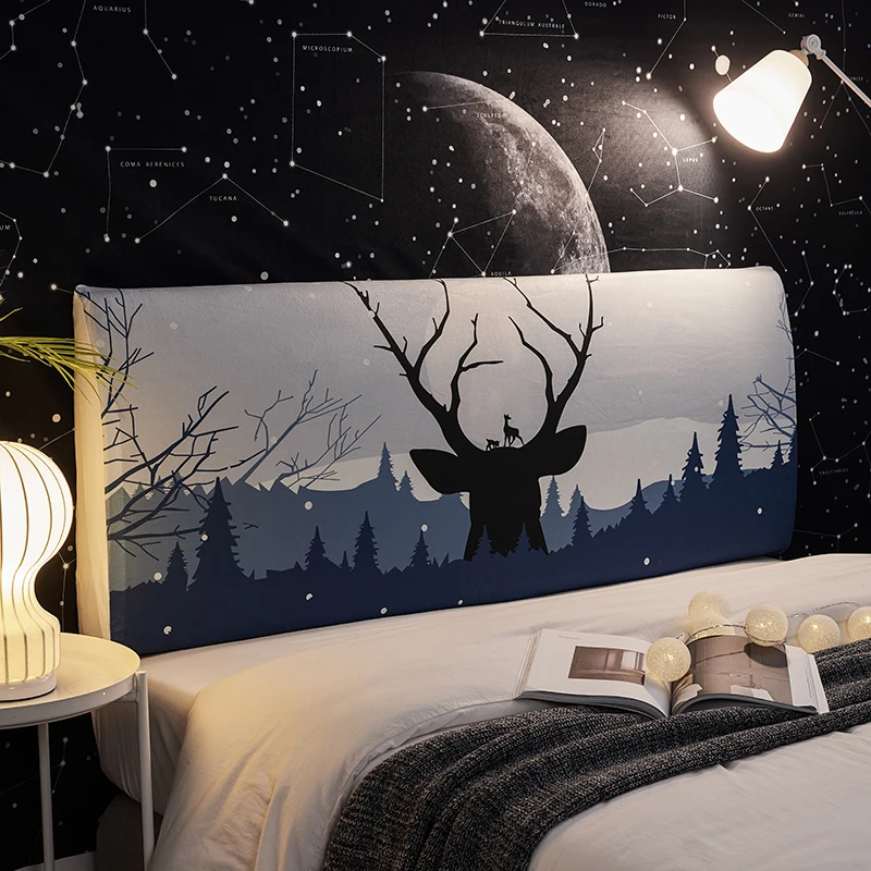 Печатные Эластичный все включено кровать головных уборов чехол на спинку