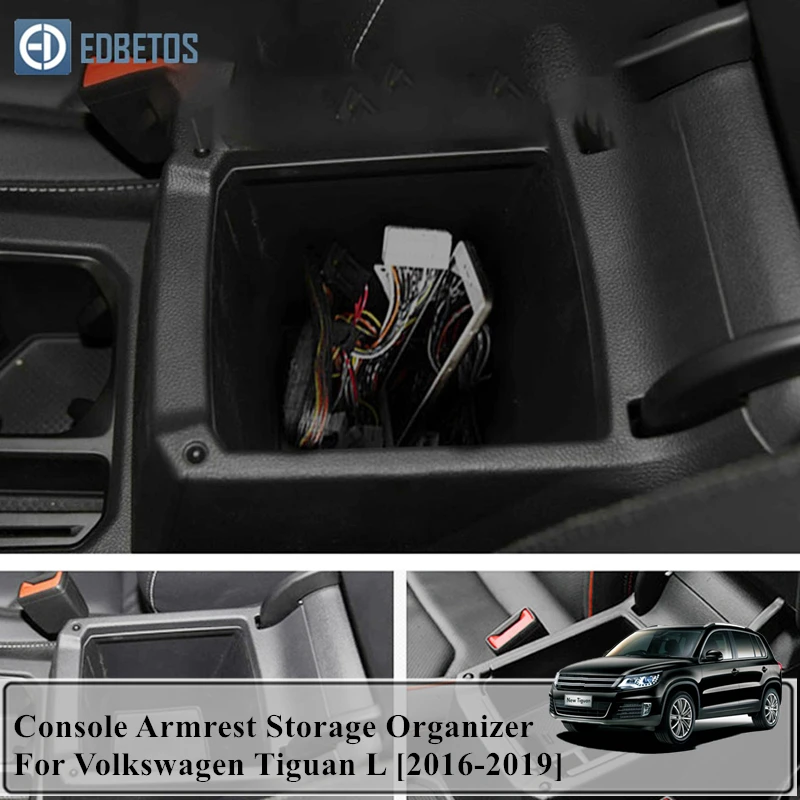 Центральный подлокотник коробка для VW Tiguan MK1 и L MK2 автомобильный двухэтажный