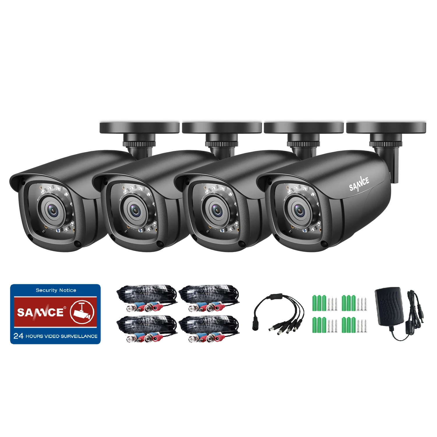 SANNCE HD 1080P CCTV Камера Безопасности s 4 шт 2.0MP наружная домашняя камера видеонаблюдения CCTV система