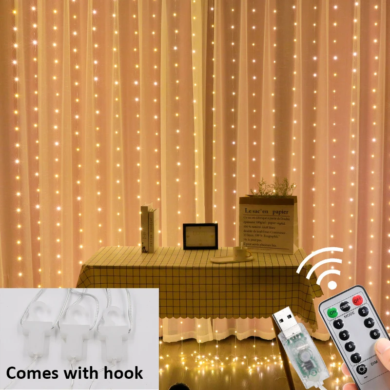 СВЕТОДИОДНАЯ Гирлянда занавес 8 режимов 3 м|Светодиодная лента| |