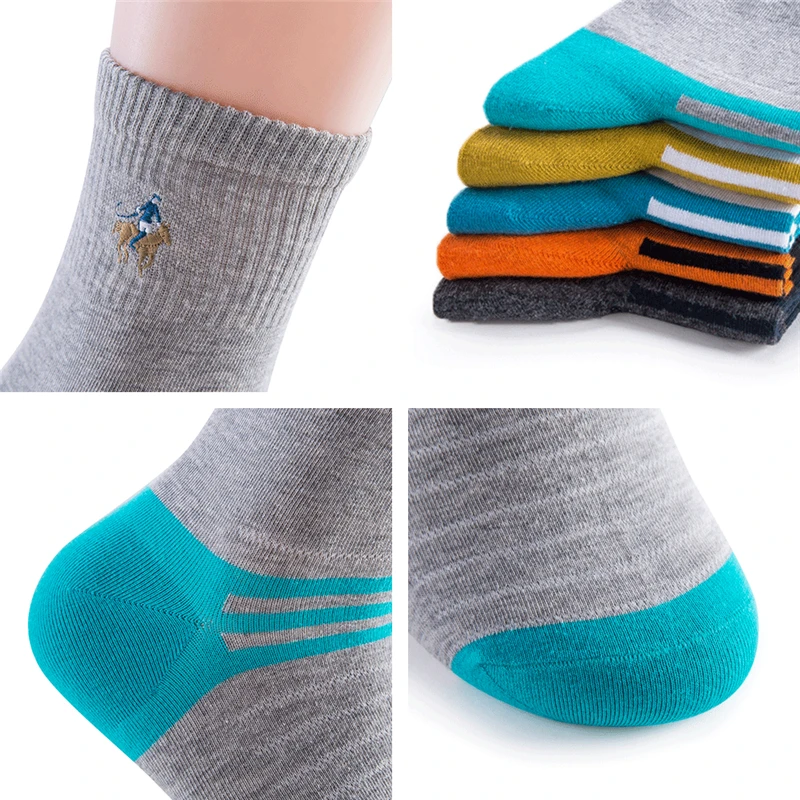 2020 Sale Autumn And Winter New Embroidery Men Socks High-grade Fight Color Cotton In The Tube Men's Casual Wholesale | Мужская