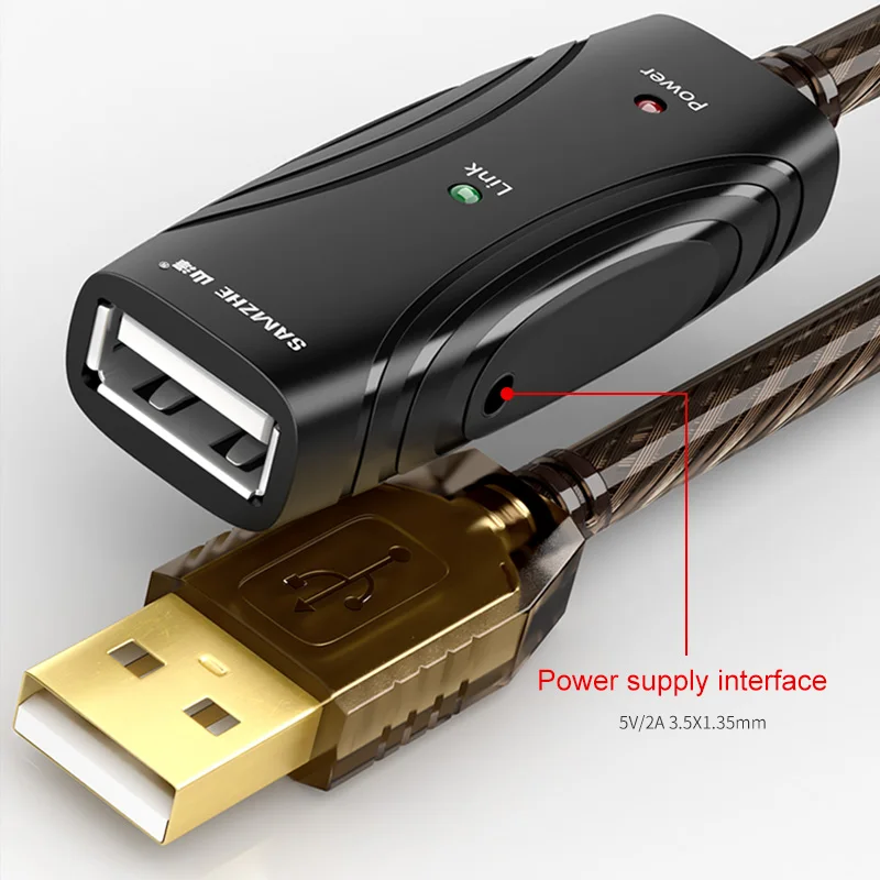 SAMZHE кабель-удлинитель USB2.0 усиленный кабель для передачи данных мощный чип