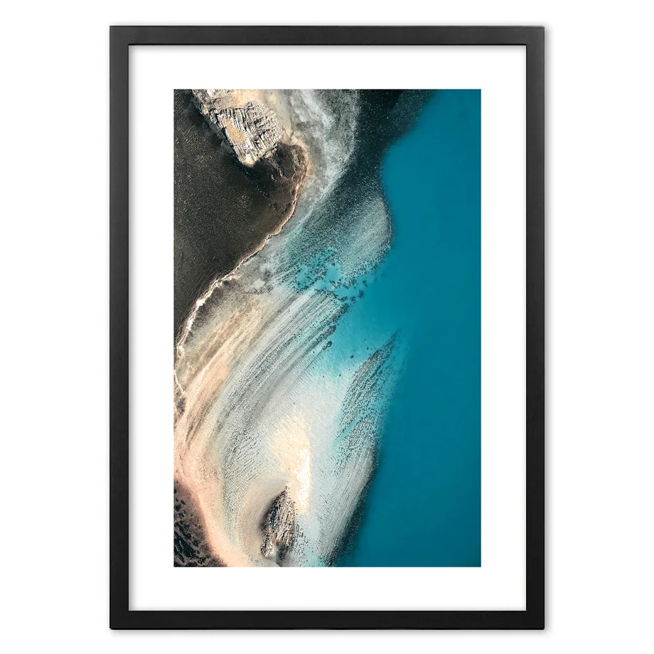 Аэрофотография берега Пейзаж Настенный художественный принт бумага картина