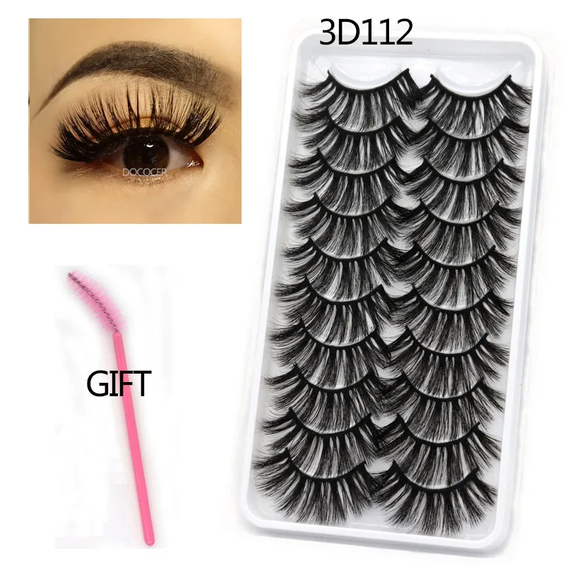 

Lashes 5/10 Pairs 3D Faux Mink Lashes Fluffy Soft Wispy Volume Natural long False Eyelashes Eye Lashes Reusable Eyelashs Makeup