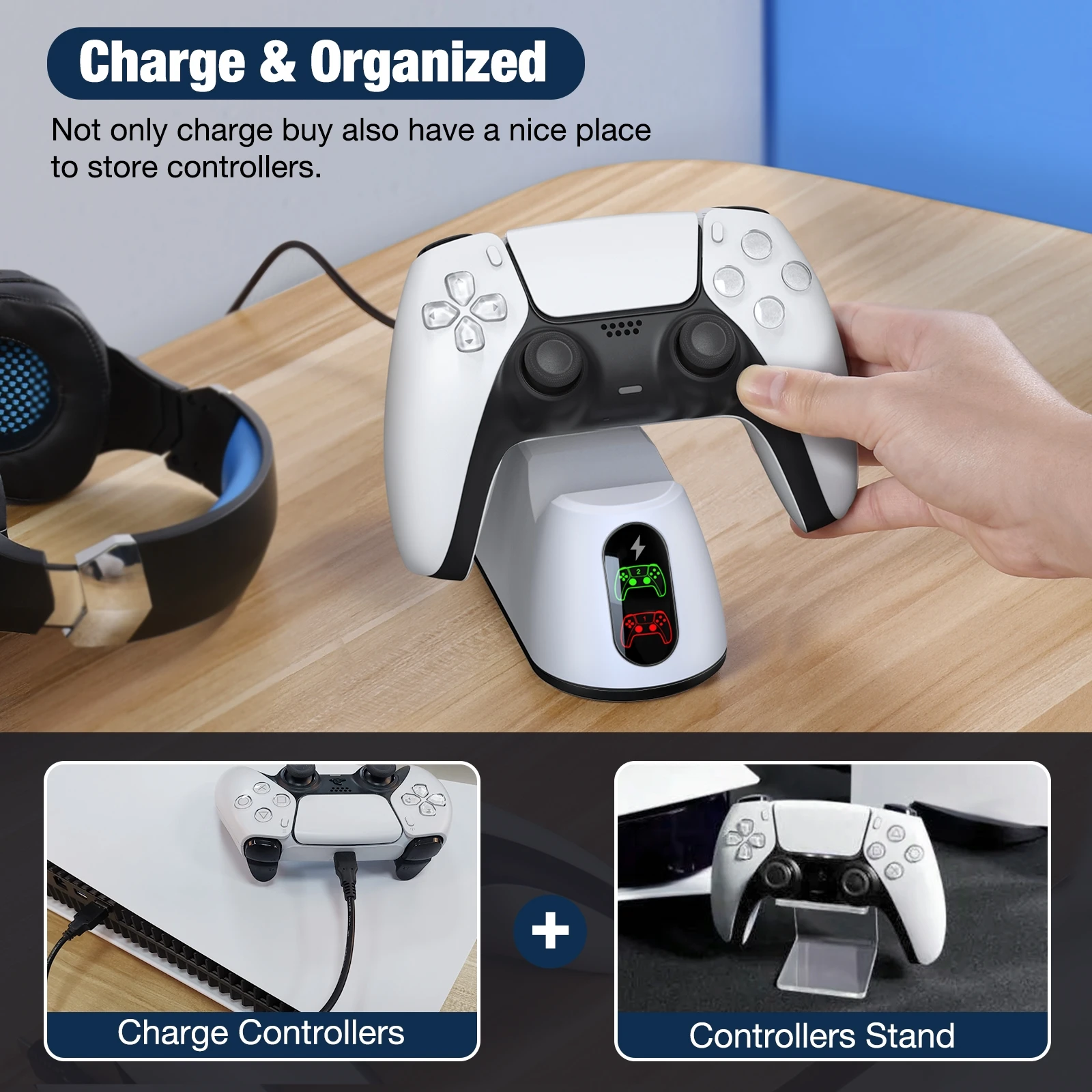 new fast charger for ps5 controller type c dual charging dock station for ps5 accessories charger for sony playstation 5 gamepad free global shipping