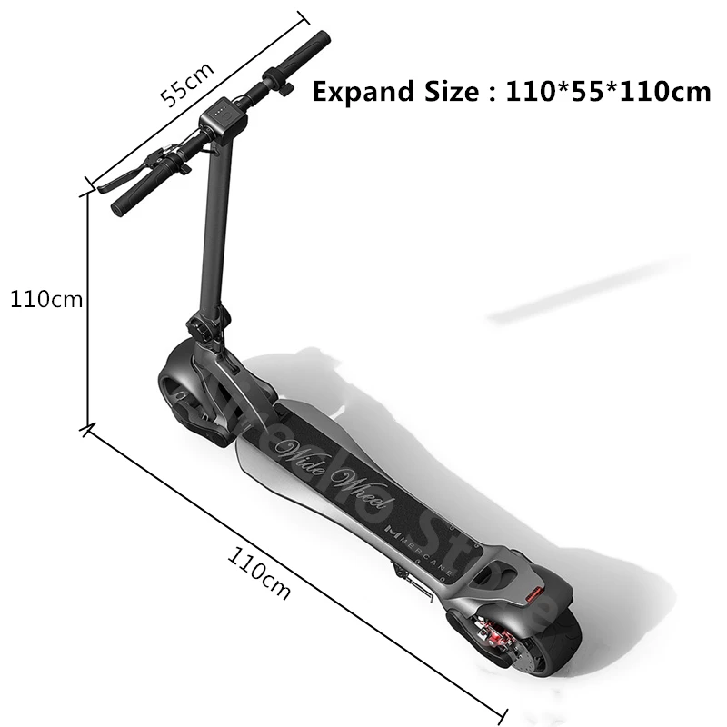 ЕС сток Mercane Widewheel широкое колесо KickScooter 48 в 500 Вт/1000 Вт Двойной Мотор Складной умный электрический скутер Ховерборд