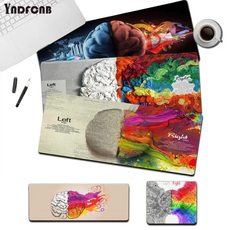 

YNDFCNB left and right brain New Rubber Gaming mousepad Desk Mat Size for Rubber Mousemats Deak Mat for cs go/world of warcraft