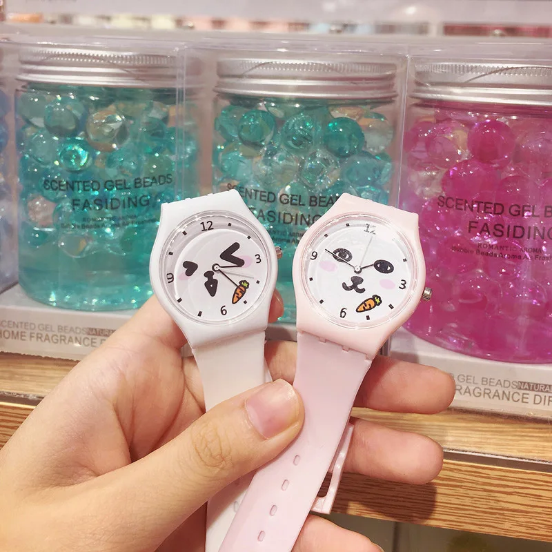 

New Silicone Candy Jelly Color Student Watch Girls Clock Fashion Flamingo Watches Children Wristwatch Cartoon Kids Quartz Watch