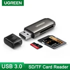 Ugreen Card Reader USB 3.0 для SD Micro SD TF адаптер для карт памяти для портативных компьютеров Аксессуары для ноутбуков Кардридер SD Card Reader