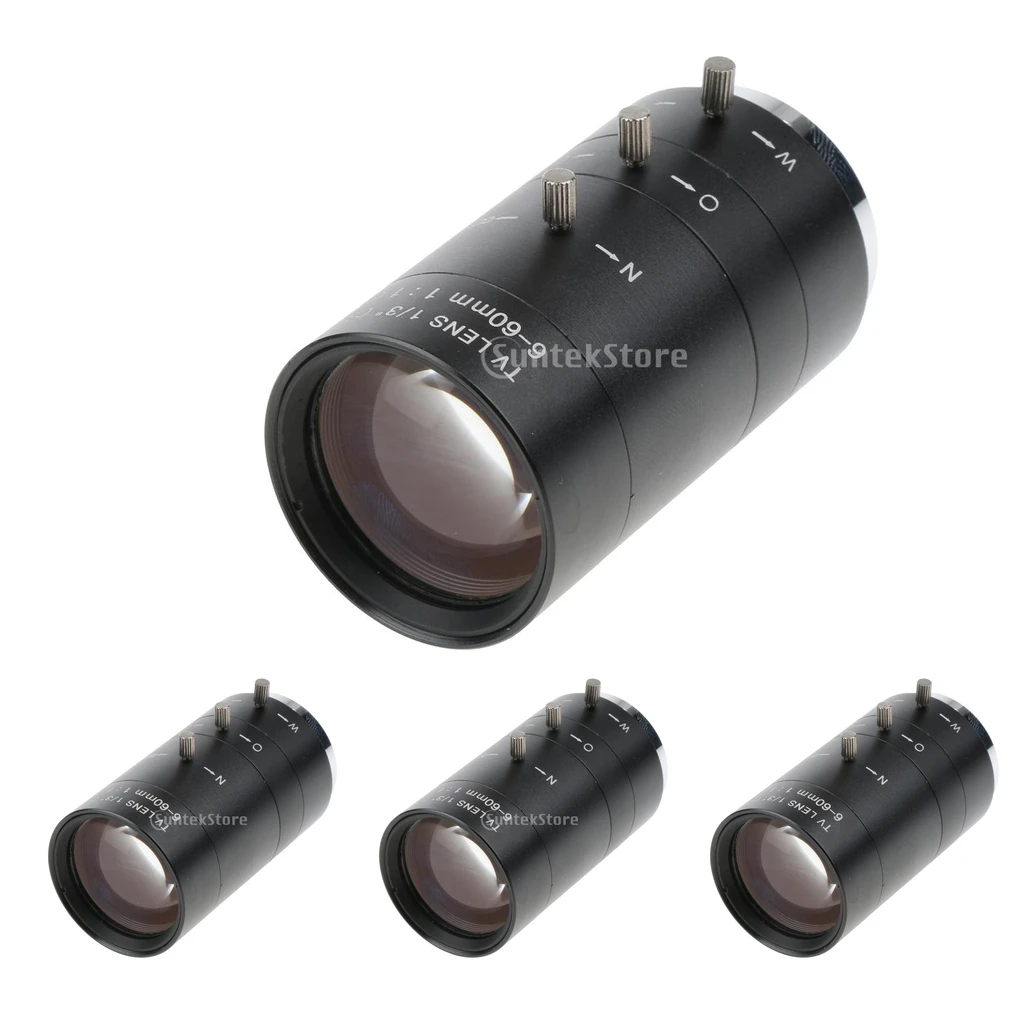 

4 шт. 6-60 мм промышленная камера с ручной фокусировкой Iris Focus TV Cine Lens CS Mount