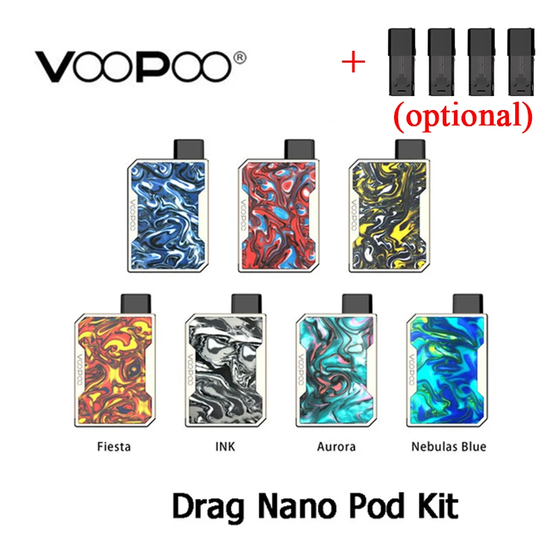 Оригинальный набор VOOPOO Drag Nano Pod со встроенным аккумулятором 750 мА/ч вейп с новым