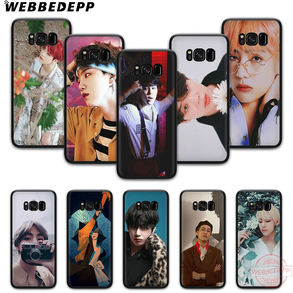 WEBBEDEPP Jimin Suga RM мягкий чехол для телефона с изображением цветов Samsung S6 S7 край S8 S9 S10