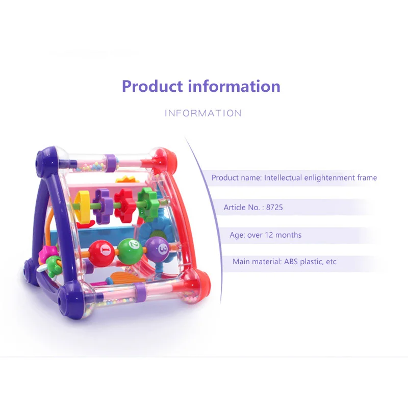 

Baby Flip Triangle Rattle Toy Baby Development Education Exercise Baby Hands-On Ability Cognitive Early Education Rattle Toy