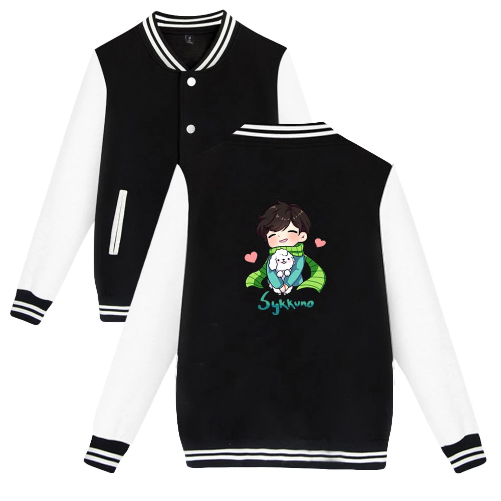 

Sykkuno Merch 2D Print Baseball Sweatshirt Casual Baseball Jacket Men/Women Clothes 1