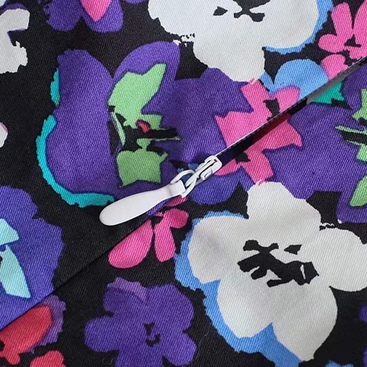 

Vintage SquareNeck ShortSleeve Mini Floral Dresses DLQZ573