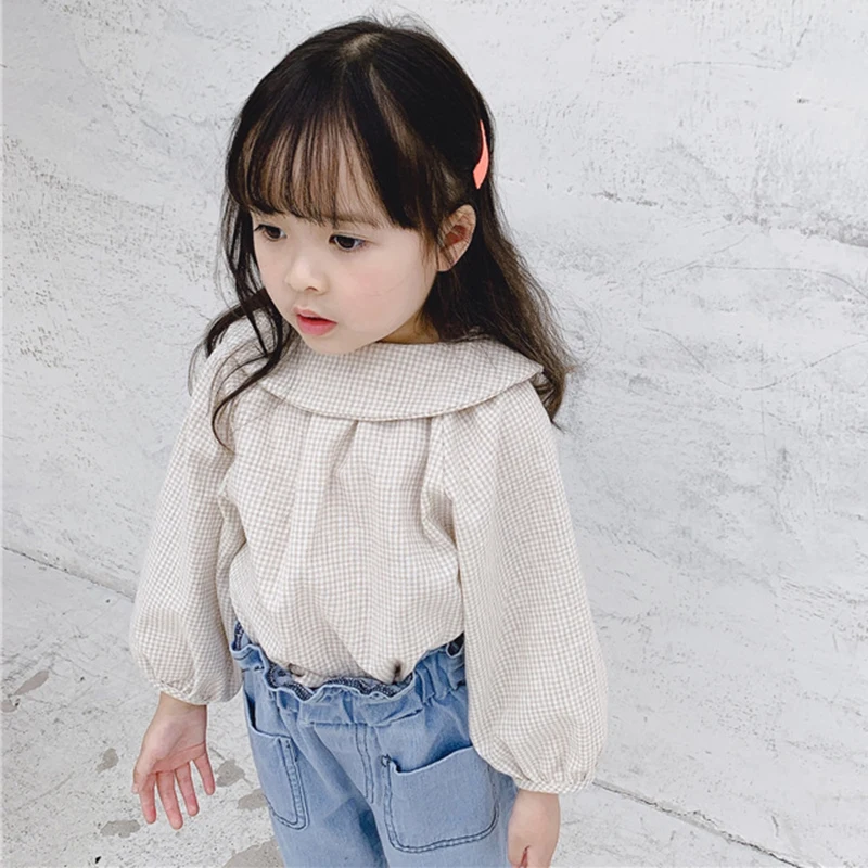 

Korean New 2020 Baby Girls Bubble Sleeve Shirts Children Spring Autumn Children's Shirts Baby Girls Long Sleeve Shirt 1-6 Yrs