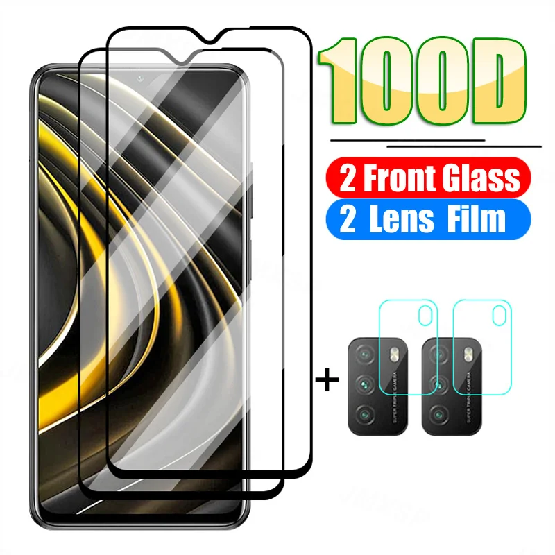 

Закаленное стекло 4 в 1 для Xiaomi Poco X3 F3 M3 M2 Pro X3 NFC F3 GT X2, Защитное стекло для Xiaomi Mi 11 Lite 11X Pro, пленка для объектива