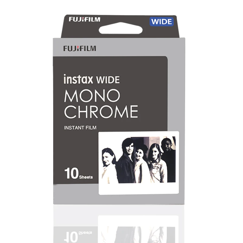 10 листов Fujifilm Instax WIDE черно белая монохромная пленка для мгновенной камеры Wide 300
